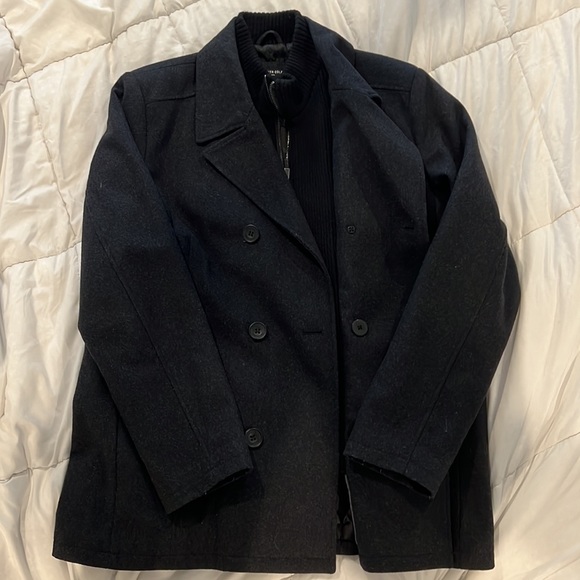 Men's Black Peacoat - Picture 1 of 5